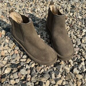 BEARPAW Short Boots Booties Gray Brown 6 6M